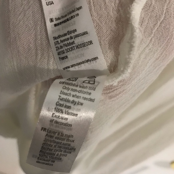 Amuse Flowy White Midi Boho Top - Picture 9 of 9